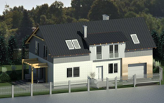 Wizualizacja budynku jednorodzinnego