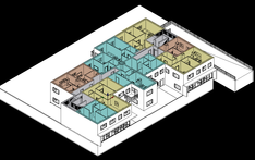 Widok aksonometryczny kondygnacji