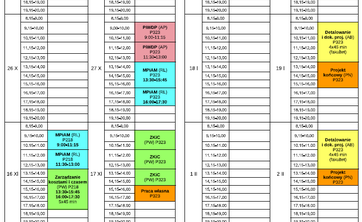 Aktualizacja rozkładu zajęć (15.11.2024 r.)